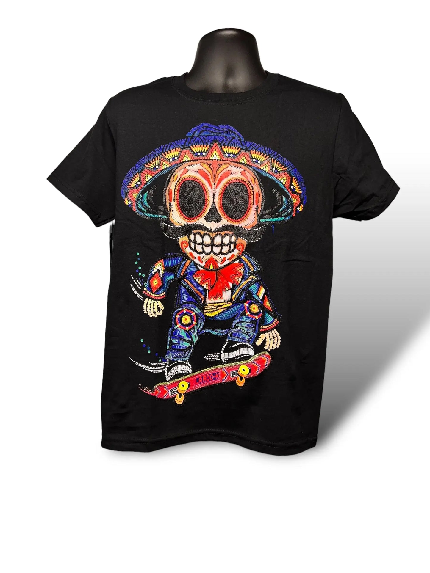 Niño en Patineta Adulto Alebrijes T-shits Alebrijes T-shits