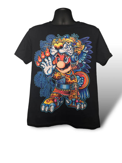 Aztec Mario warrior Alebrijes T-shits T-shirt Alebrijes T-shits