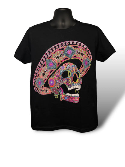 Calabera Mariachi colores Alebrijes T-shits T-shirt Alebrijes T-shits