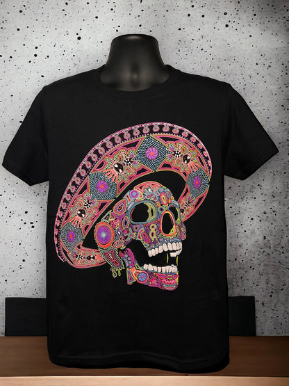 Calabera Mariachi colores Alebrijes T-shits T-shirt Alebrijes T-shits