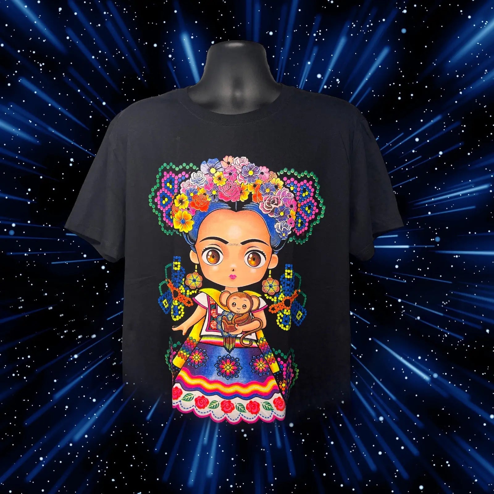 Frida con changito Alebrijes T-shits  Alebrijes T-shits