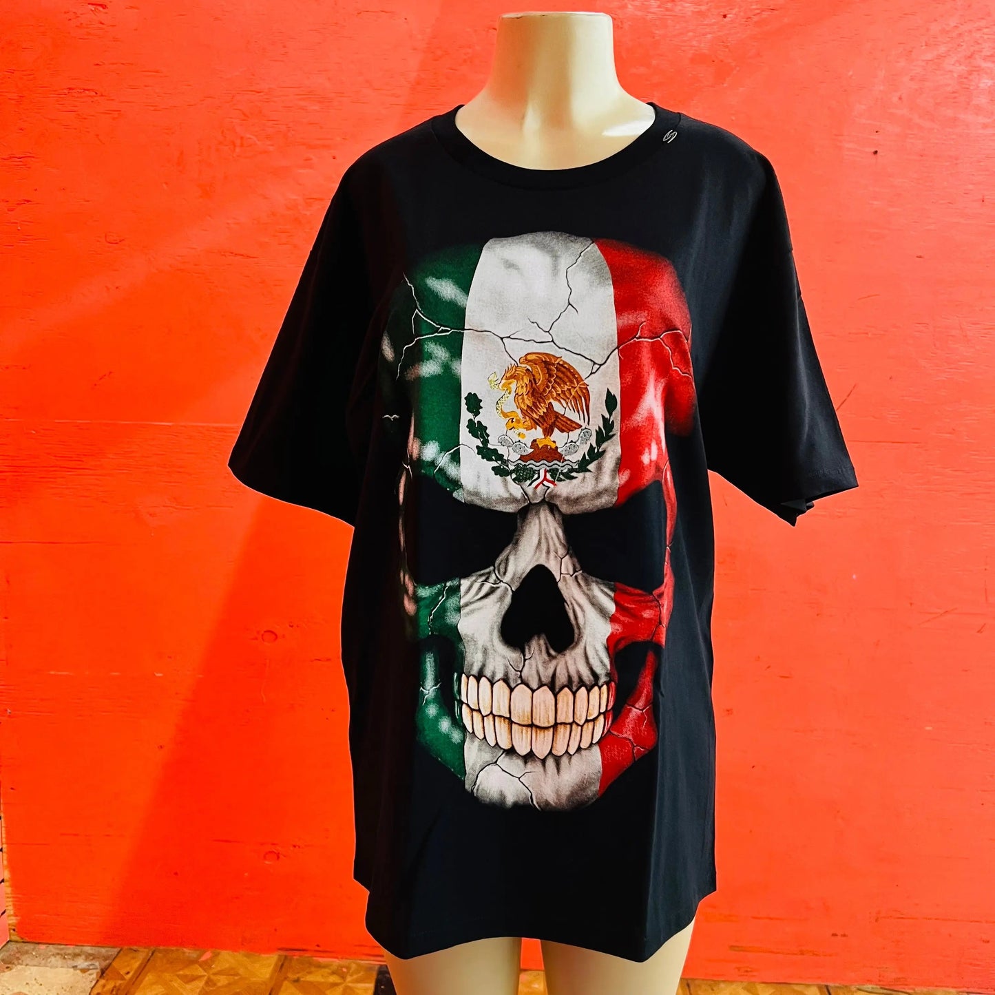 Mexico Flag Skull Alebrijes T-shits T-shirt Alebrijes T-shits