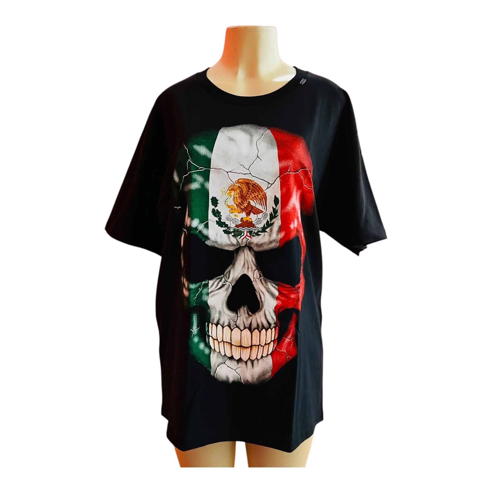 Mexico Flag Skull Alebrijes T-shits T-shirt Alebrijes T-shits