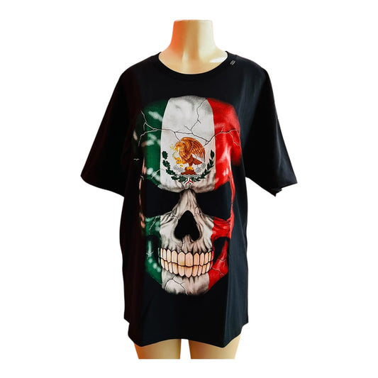 Mexico Flag Skull Alebrijes T-shits T-shirt Alebrijes T-shits