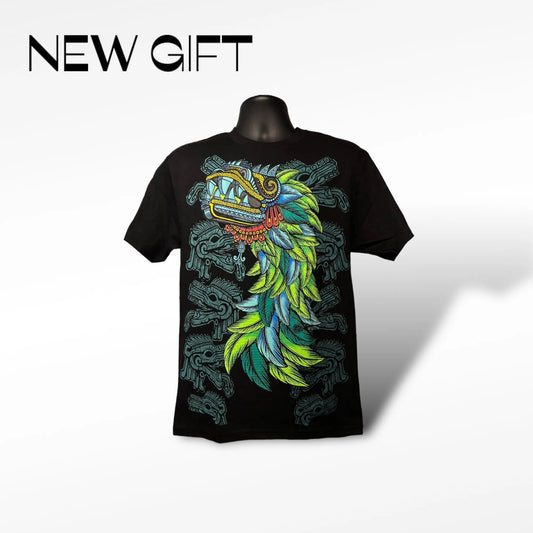 Quetzalcoatl Neon Alebrijes T-shits T-shirt Alebrijes T-shits