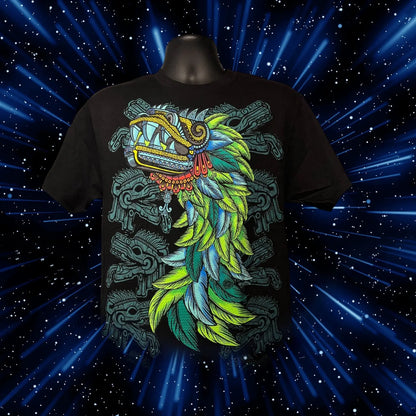 Quetzalcoatl Neon Alebrijes T-shits T-shirt Alebrijes T-shits