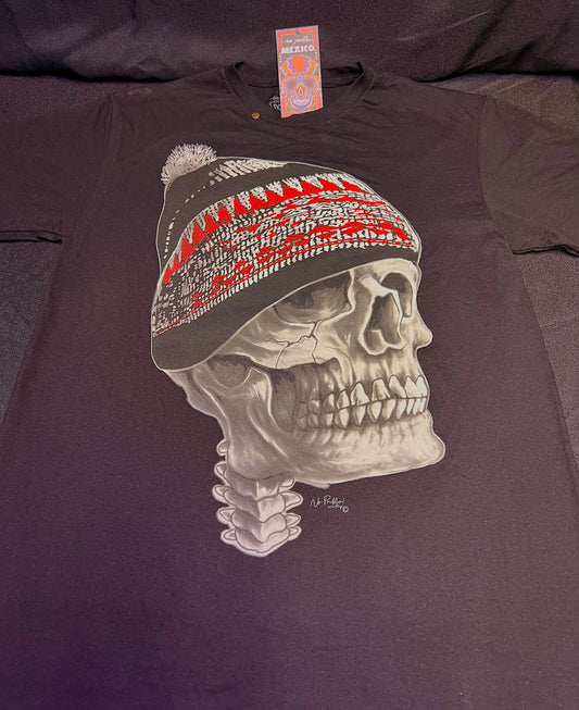 Winter Hat Skull Alebrijes T-shits
